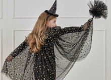 Load image into Gallery viewer, BLACK & GOLD witches cape