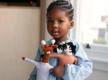Load image into Gallery viewer, LILAC GIRAFFE DOLL
