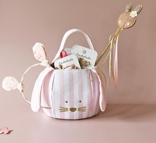 Load image into Gallery viewer, Stripy Bunny Bucket Bag