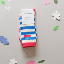 Load image into Gallery viewer, Stripy Cherry 2 Pack of socks