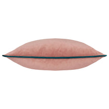 Load image into Gallery viewer, Meridian Velvet Cushion Blush/Teal: Blush/Teal / Polyester Filled / 55 x 55cm