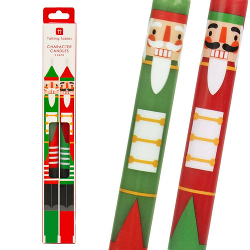 Nutcracker Christmas Dinner Candles | 2 Pack |
