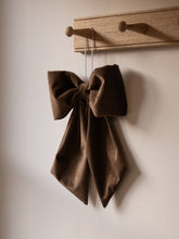 Load image into Gallery viewer, Brown Velvet Hanging Bow
