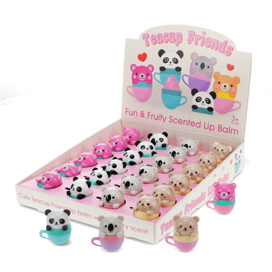 Mini berry scented lip balm (assorted) - Teacup animal frien