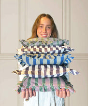 Load image into Gallery viewer, The Original Bath Pillow by Abahna® - Heritage Stripe Green