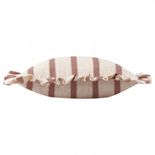 Load image into Gallery viewer, Connie Square Striped Ruffle Cushion Clay Pink: Clay Pink / Polyester Filled / 45 x 45cm