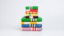 Load image into Gallery viewer, Terry Towelling Hand Towel: Green Stripe