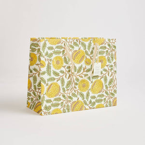 Hand Block Printed Gift Bags (Large) - Sunshine