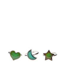 Load image into Gallery viewer, Mood Rings (Set of 3) - Heart, Star &amp; Moon