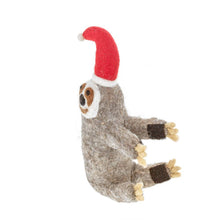 Load image into Gallery viewer, Handmade Felt Christmas Sloth Tree Topper Decoration