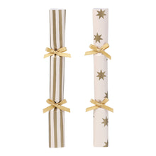 Load image into Gallery viewer, Gold Christmas Saucer Crackers - 10 Pack Display | Christmas Decor |