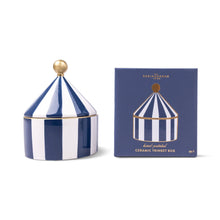 Load image into Gallery viewer, DesignWorks Ink Ceramic Trinket Box - Navy Stripe
