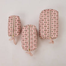 Load image into Gallery viewer, Organic Cotton Toiletry Bag (Medium) - Ditsy Floral Blush