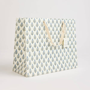 Hand Block Printed Gift Bags (Large) - Blue Stone