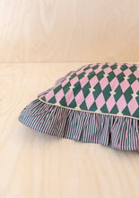 Load image into Gallery viewer, Cotton Cushion Cover in Pink Harlequin