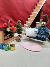 Load image into Gallery viewer, Handmade Needle Felt Christmas Pyjamas Rudolph Hanging Decor