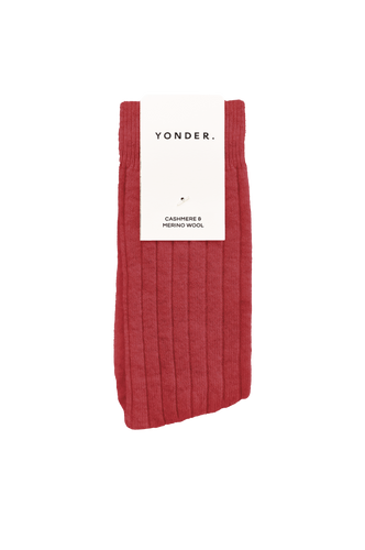 Cashmere Blend Socks | Cranberry