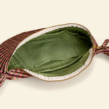 Load image into Gallery viewer, Cotton Quilted Bumbag | Gingham Peppermint