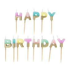 Load image into Gallery viewer, Pastel 'Happy Birthday' Candles