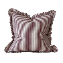 Load image into Gallery viewer, Darcy Burgundy Stripe Cushion Cushion Cover 45x45