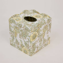 Load image into Gallery viewer, Block Printed Tissue Box - Wild Rose Buttercream