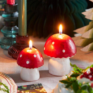 Red Toadstool Mushroom Candle |Small |