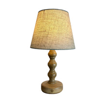 Load image into Gallery viewer, Bobbin Teak style rechargeable touch lamp