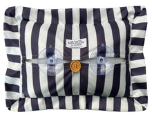 Load image into Gallery viewer, The Original Bath Pillow by Abahna® – Monaco Stripe (Black)