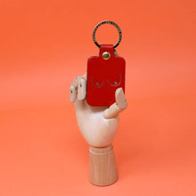 Load image into Gallery viewer, Boob Leather Key Fob: Red