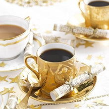 Load image into Gallery viewer, Gold Christmas Saucer Crackers - 10 Pack Display | Christmas Decor |