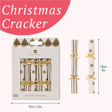 Load image into Gallery viewer, Gold Christmas Saucer Crackers - 10 Pack Display | Christmas Decor |