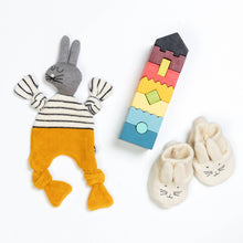 Load image into Gallery viewer, Cotton Knit Baby Comforter Cuddle Cloth: Rabbit Yellow
