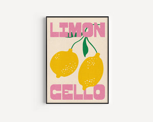 Limoncello Print: Pink / A4