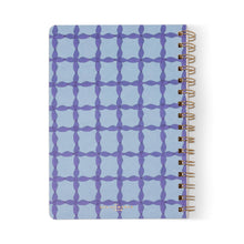Load image into Gallery viewer, DesignWorks Ink Tulip A5 Twin Wire Notebook - Blue Lattice