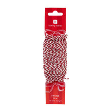 Load image into Gallery viewer, Red &amp; White Festive Twine - 20m | Christmas Gifting |