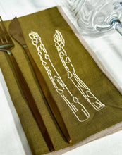 Load image into Gallery viewer, Linen Blend Napkins - Asparagus (set of 2)