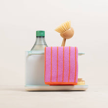 Load image into Gallery viewer, Reusable &amp; Eco-Friendly Cotton Dishcloths: Striped Pink