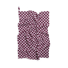 Load image into Gallery viewer, Cotton Hand Towel: Burgundy Check