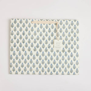 Hand Block Printed Gift Bags (Large) - Blue Stone