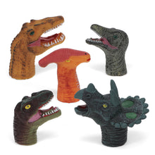 Load image into Gallery viewer, Animal finger puppets (set of 5) - Dinosaur