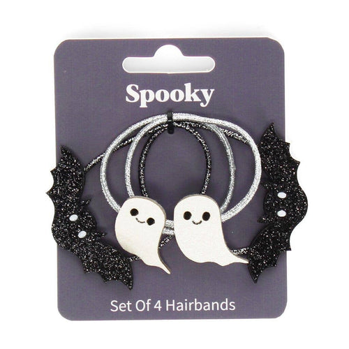 Glitter Hair Bands (Set of 4) - Spooky