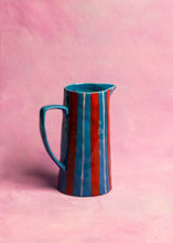 Load image into Gallery viewer, Light Blue/ Red Jug