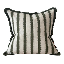 Load image into Gallery viewer, Sadie Vintage Olive Stripe Cushion Cover 45x45