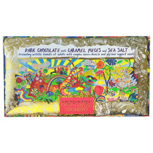 Load image into Gallery viewer, Joy Revolution, Dark Chocolate Bar with Caramel Pieces &amp; Sea Salt