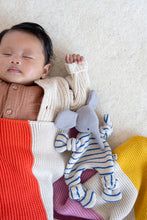 Load image into Gallery viewer, Cotton Knit Baby Comforter Cuddle Cloth: Elephant Cobalt
