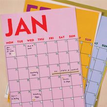 Load image into Gallery viewer, Monthly Undated A3 Wall Planner | 12 Pages | Colourburst