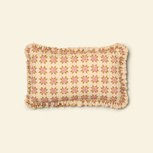 Load image into Gallery viewer, Cotton Quilted Frill Cushion | Prairie Honey | Small