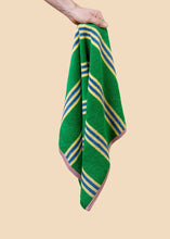 Load image into Gallery viewer, Terry Towelling Hand Towel: Green Stripe
