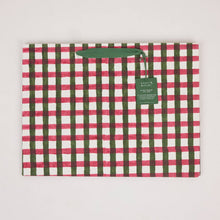 Load image into Gallery viewer, Block Printed Gift Bags (Large) - Holly Green