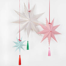 Load image into Gallery viewer, Stripe Star Decorations